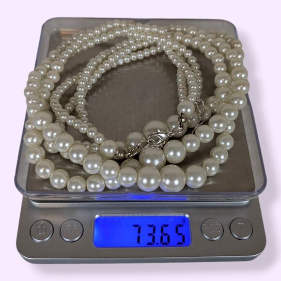 (2/$20) 3-Strand Graduated Faux Pearl Necklace - Picture 5 of 5